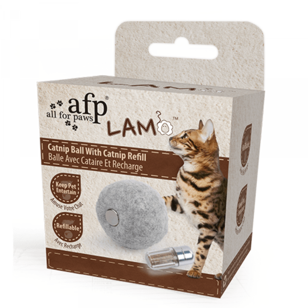 Brinquedo Gato Lamb Bola C/ Recarga Catnip
