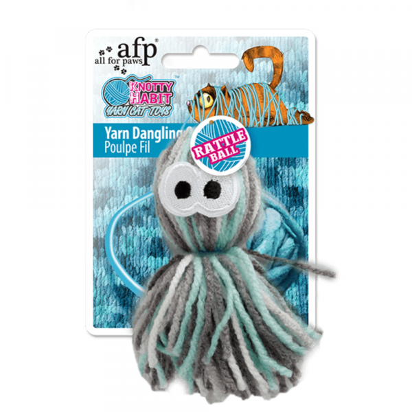 Brinquedo Gato Knotty Habit - Yarn Dangling Octopus