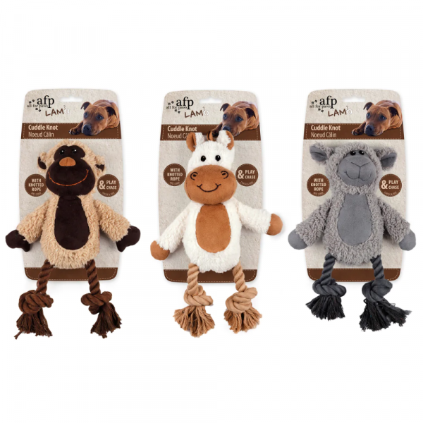Brinquedo Cão Lamb Cuddle Knot (Cavalo/Macaco/Ovelha)