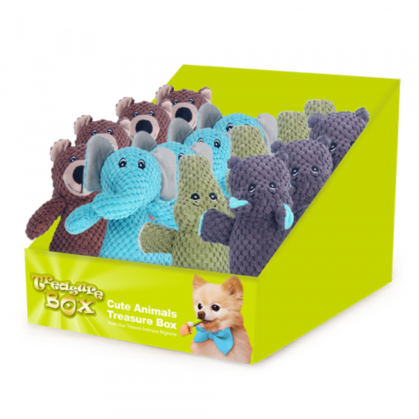 Brinquedo Cão Treasure Box - Cute Animals (Caixa 24 Unidades)