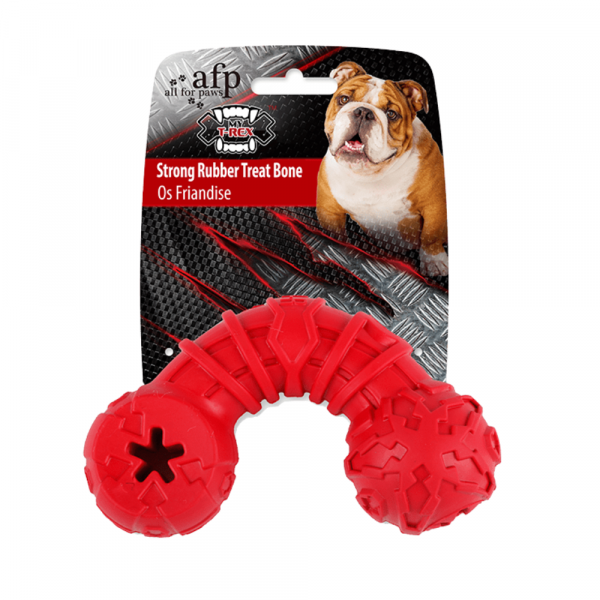 Brinquedo Cão Mighty Rex - Strong Treat Bone Red
