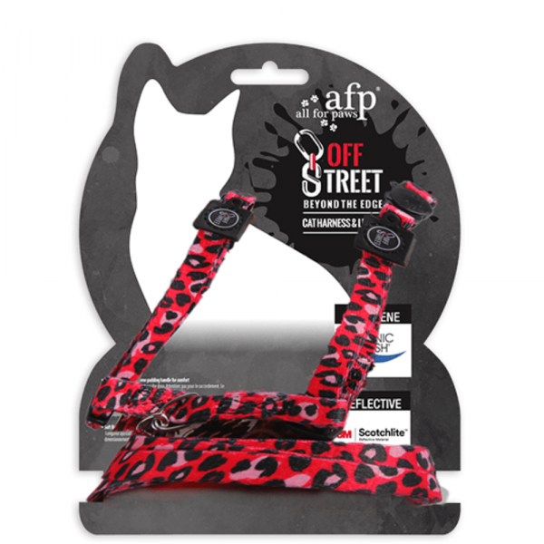 Peitoral + Trela Gato Off Street Leopard