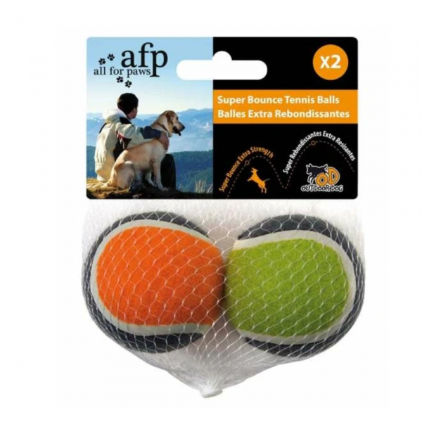 AFP Brinquedo Cão Bolas Tennis Outdoor 2 Und
