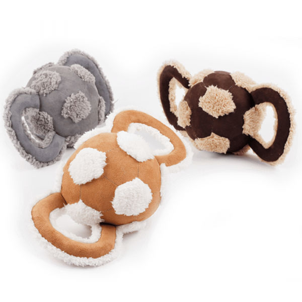 Brinquedo Cão Lamb Bola de Futebol com Pegas 30 x 15 x 15 CM
