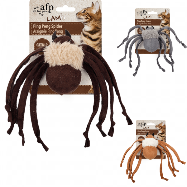 Brinquedo Gato Aranha Lamb (Castanho/Cinzento/Bege)