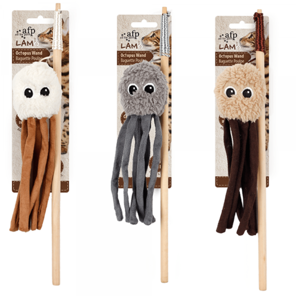 Brinquedo Gato Cana c/ Polvo Lamb (Castanho/Cinzento/Bege)
