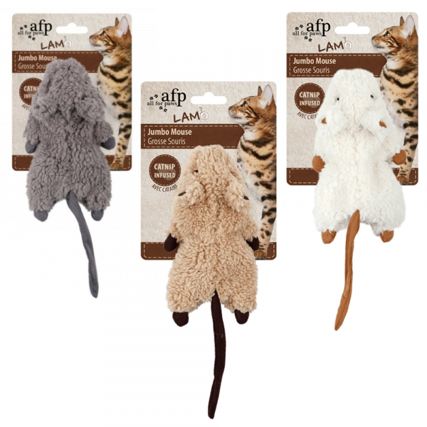 Brinquedo Gato Jumbo Crinkle c/ Catnip Lamb (Castanho/Cinzento/Bege)