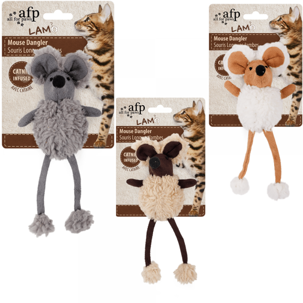 Brinquedo Gato Mouse Dangle Lamb (Castanho/Cinzento/Bege)