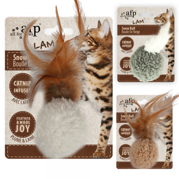 Brinquedo Gato Snow Ball Lamb (Castanho/Cinzento/Bege)