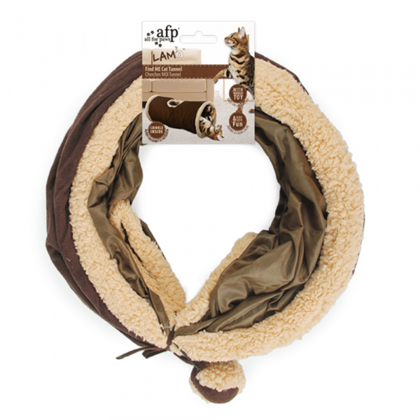 Túnel Para Gato Lamb 66 CM (Castanho/Cinzento/Bege)