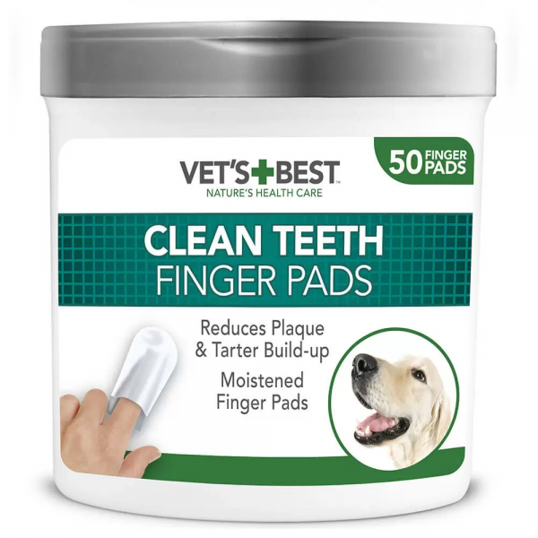 Vet's+Best Toalhitas de dedo para Limpeza dos Dentes - 50 Units