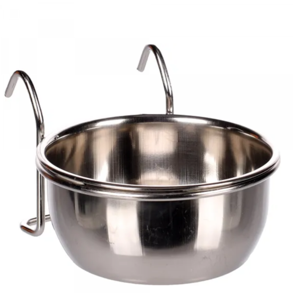 Flamingo Comedouro De Inox Para Gaiolas De Aves Com Gancho