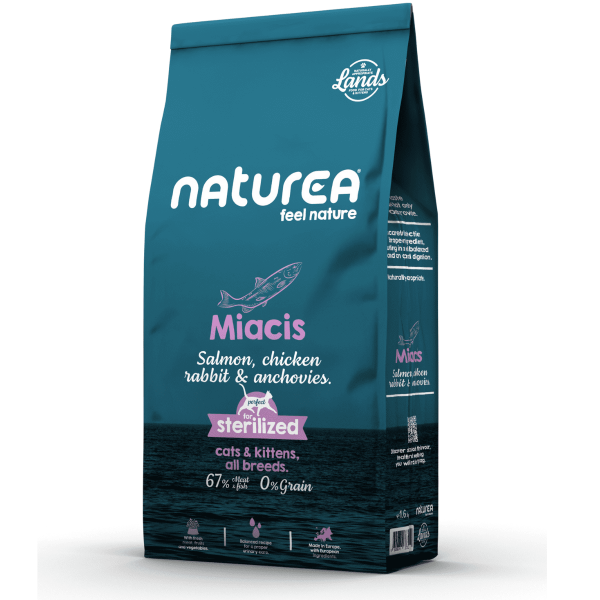 Naturea Lands Miacis - Salmão, frango, coelho e sardinhas
