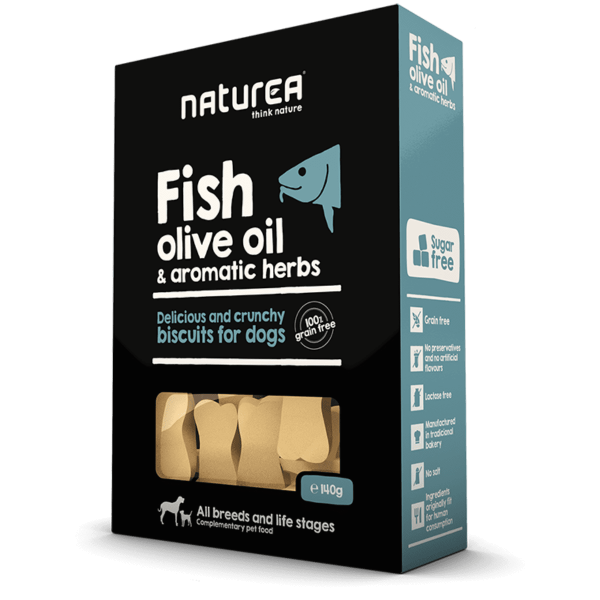 Naturea Biscoitos Cão Fish, olive oil & aromatic herbs