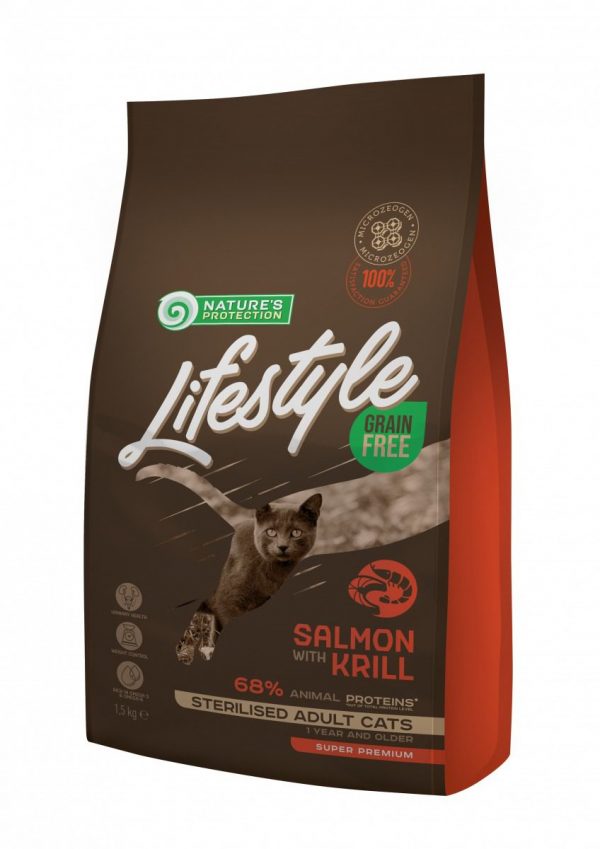 Grain Free Salmon with Krill Sterilised Adult Cat