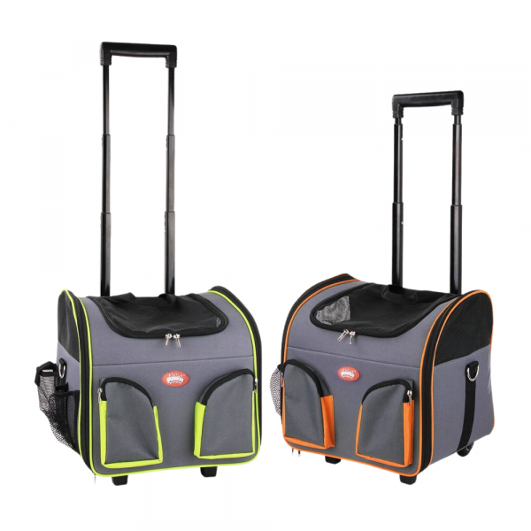 Transportadora Trolley Bag 41 CM Laranja/Verde