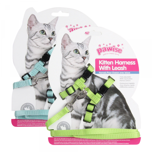 Peitoral Kitten 18-30CM C/1.2M Verde/Azul