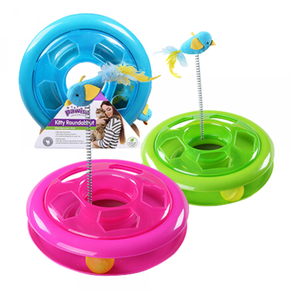 Brinquedo Gato Kitty Roundabout 26 CM (3 Cores)