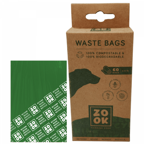 Sacos para excrementos 100% compostáveis e biodegradáveis