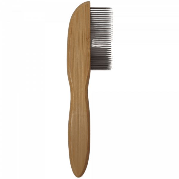 Pente com dentes rotativos de bambu