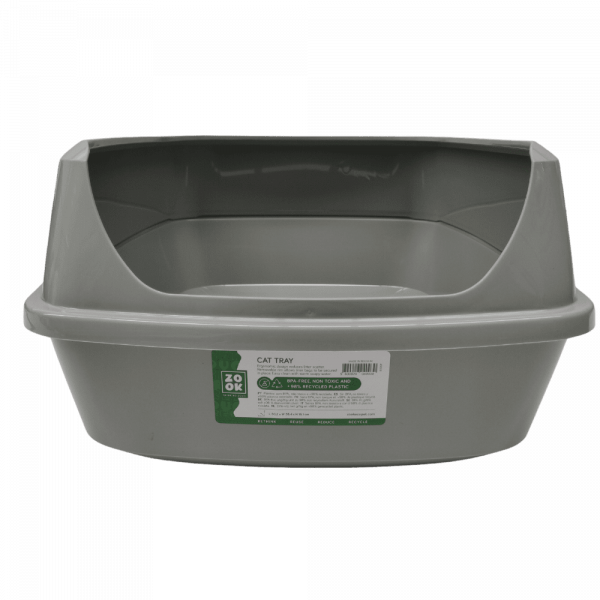 Tabuleiro de plástico reciclado com rebordo para gatos - Image 2