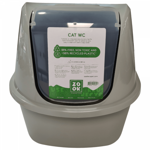 WC de plástico reciclado para gatos
