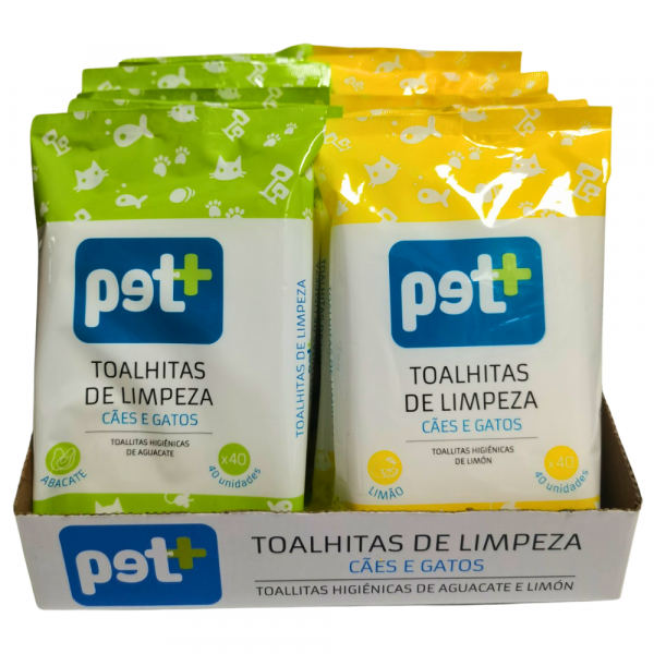 Display Toalhitas de Limpeza PET+ (8 Limão + 8 Abacate)