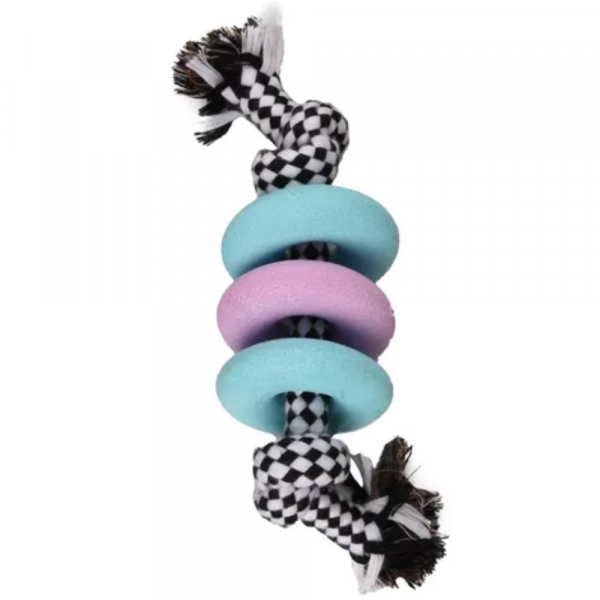 Flamingo Brinquedo Corda Com Aneis Loekie 23 CM