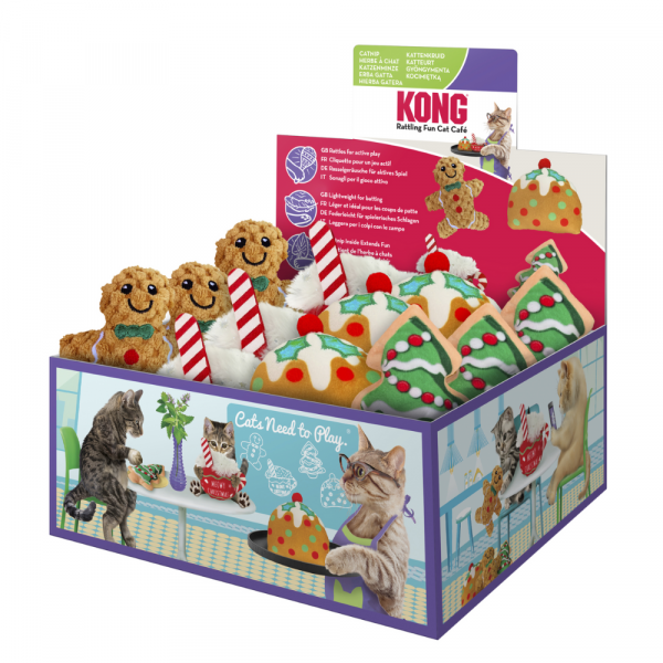 Brinquedo Kong Natal Gato Com Catnip - 12 Unidades