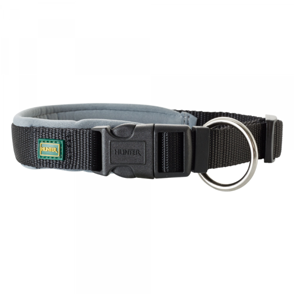 Coleira Neoprene Cinza/Preta