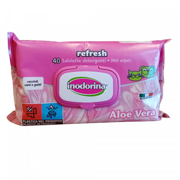 Inodorina Refresh Toalhitas Aloe Vera 40 UND