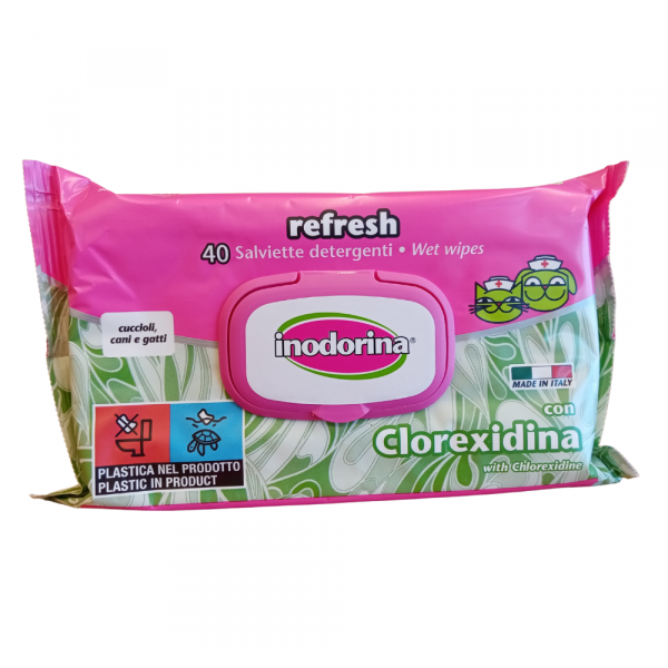 Inodorina Refresh Toalhitas Clorexidine 40 UND