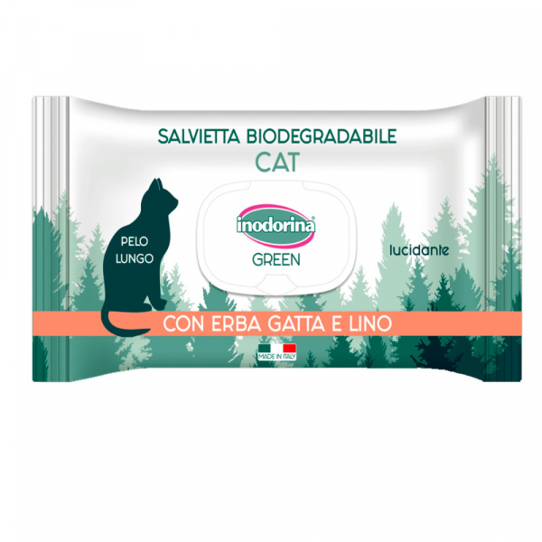 Inodorina Green Toalhitas Gatos Pelo Longo 30 UND