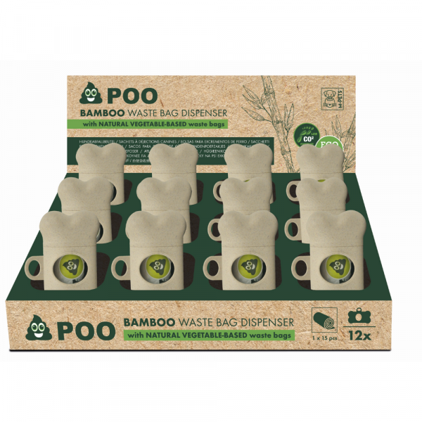Display C/ Dispensadores Sacos Excrementos Bamboo (12 Und)