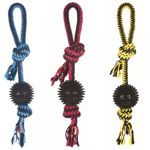 M-Pets Brinquedo Cao Corda Twist Prickly Ball
