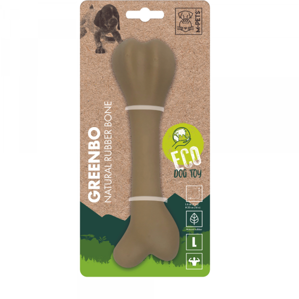 M-Pets Greenbo Natural Rubber Bones L