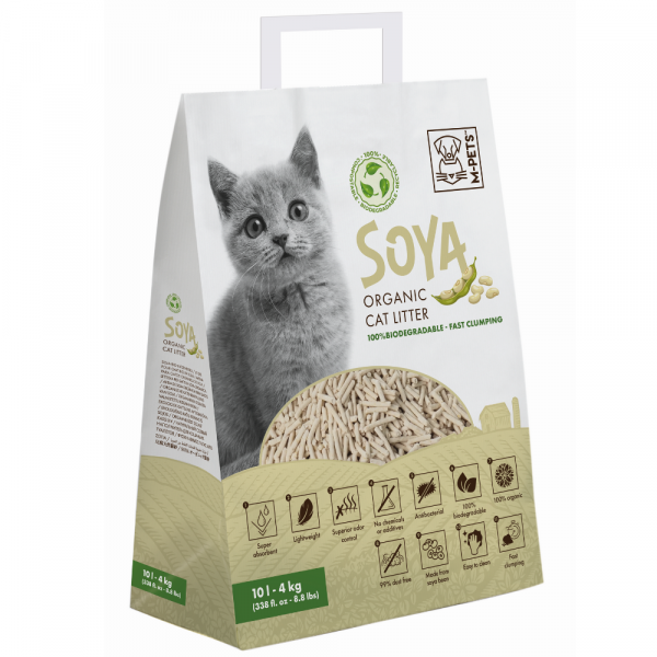 Litter Orgânico Soya 10L - 100% Biodegradavel