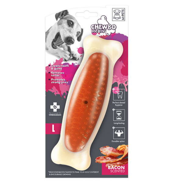 Brinquedo Cão Chewbo Bone Clean Dental Sabor A Bacon 20 CM