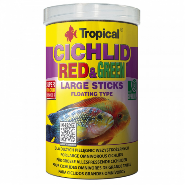 Tropical Cichlid Red & Green Large Sticks