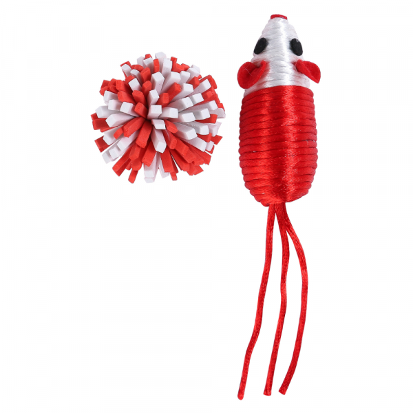 Brinquedo Natal Para Gato Rato + Bola