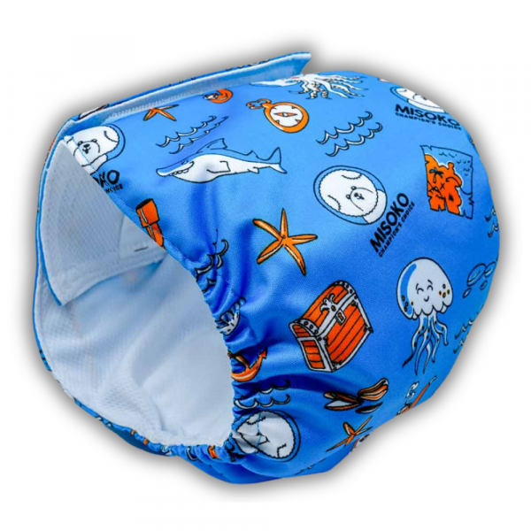 Fraldas Reutilizáveis For Male Dogs With Octopus Blue - Image 2