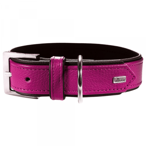Hunter Coleira Capri Rosa/Preta 45 CM