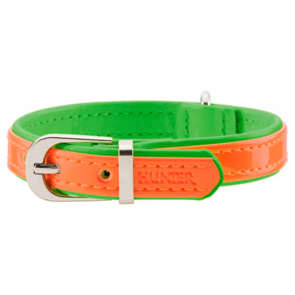 Hunter Coleira Modern Art Neon 37/13 Laranja/Verde