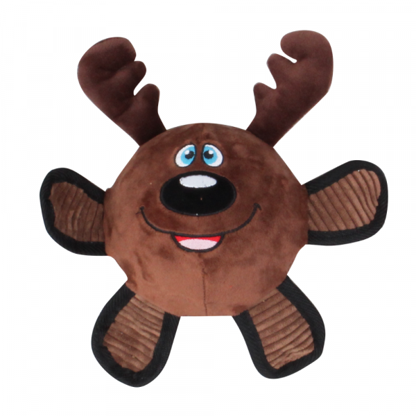Brinquedo Cão Natal Reindeer Plush Toy with Ball Inside 14 CM
