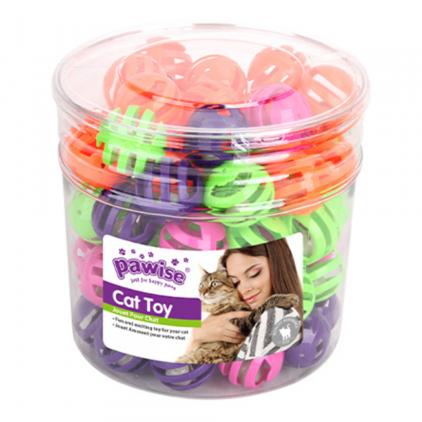 Brinquedo Gato Display Bolas Plásticas (Caixa 60 Unidades)